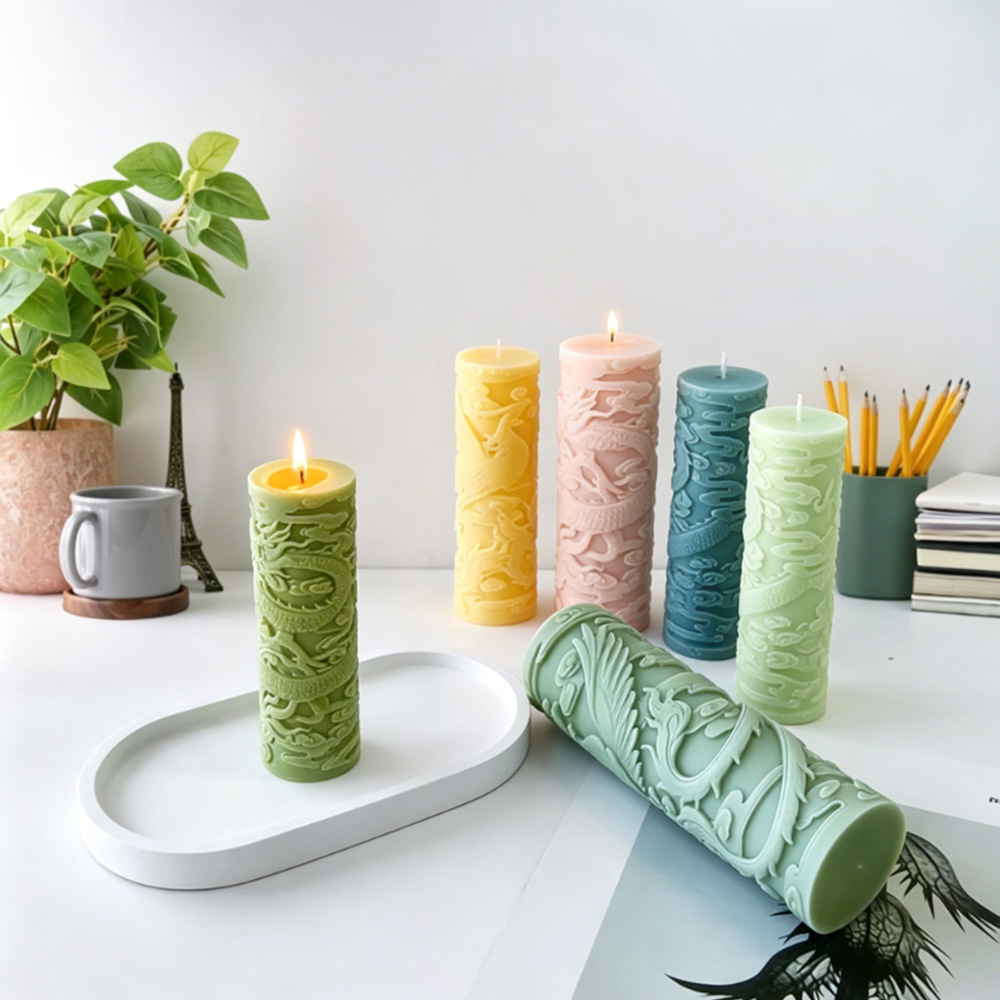드래곤 피닉스 양각 실린더 양초 실리콘 양초 금형 입체 - Candle Supplies Phoenix 리뷰 및 가격