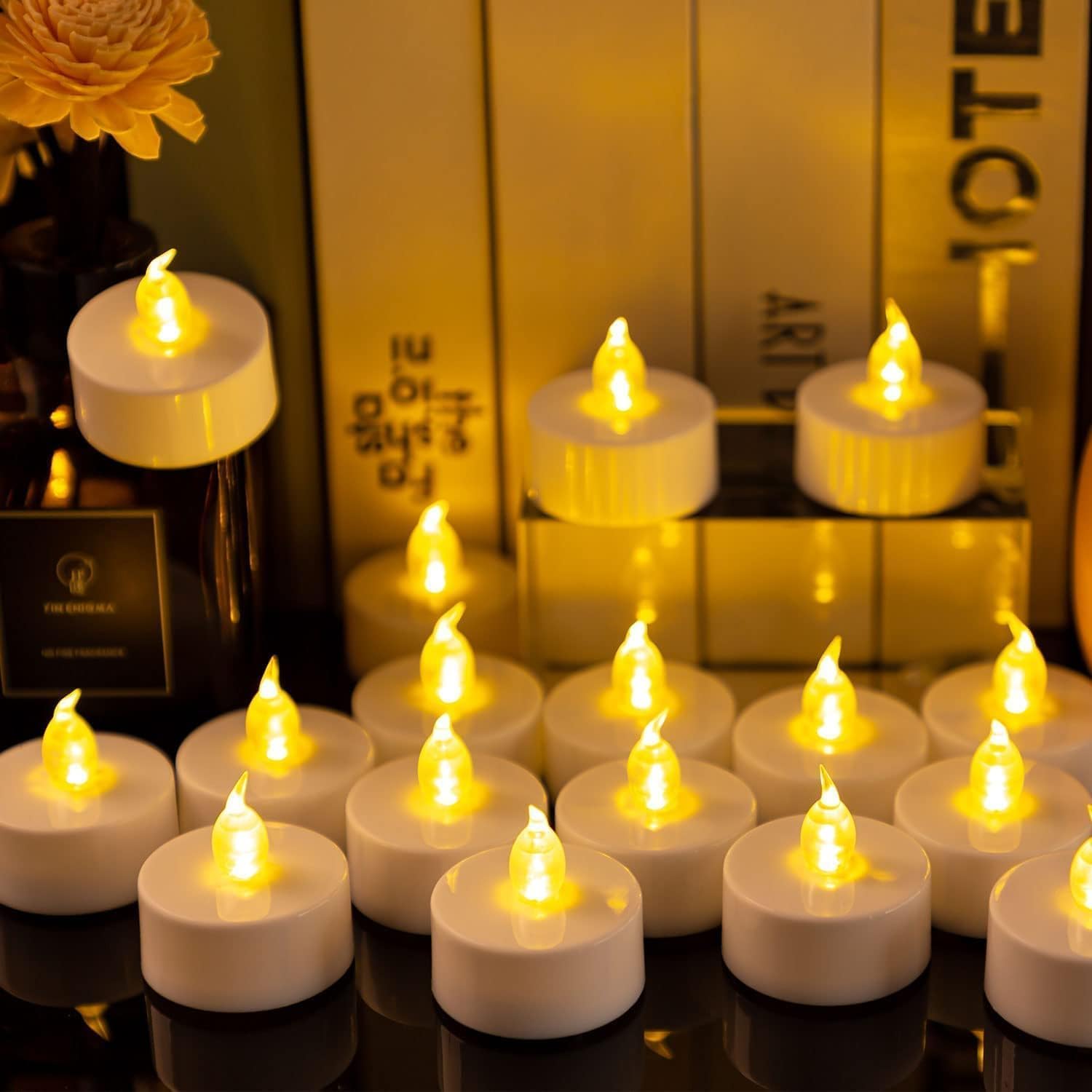 배터리로 작동되는 무화염 LED 티캔들, 웨딩, 생일  - Candle Quotes 리뷰 및 가격