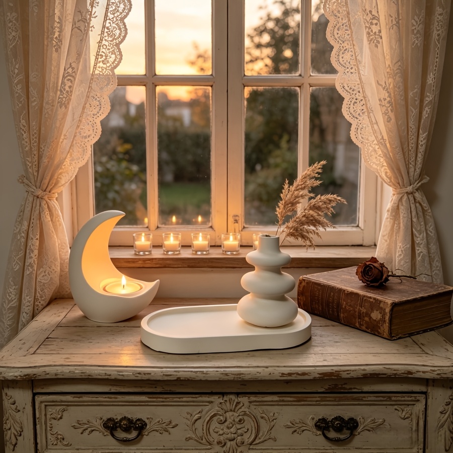 4종 세트 (달 모양 촛대, 북유럽 스타일 꽃병, 타원 - Candle Quotes 리뷰 및 가격